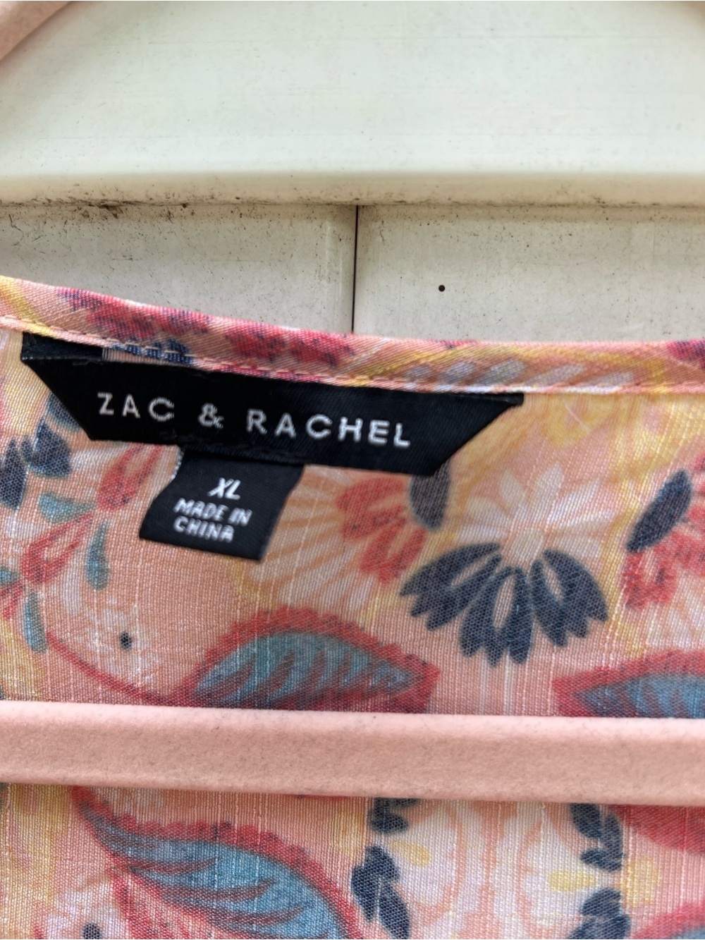 Zac & Rachel Yellow Paisley Tunic with Coral Lace Detail - Picture 3 of 5